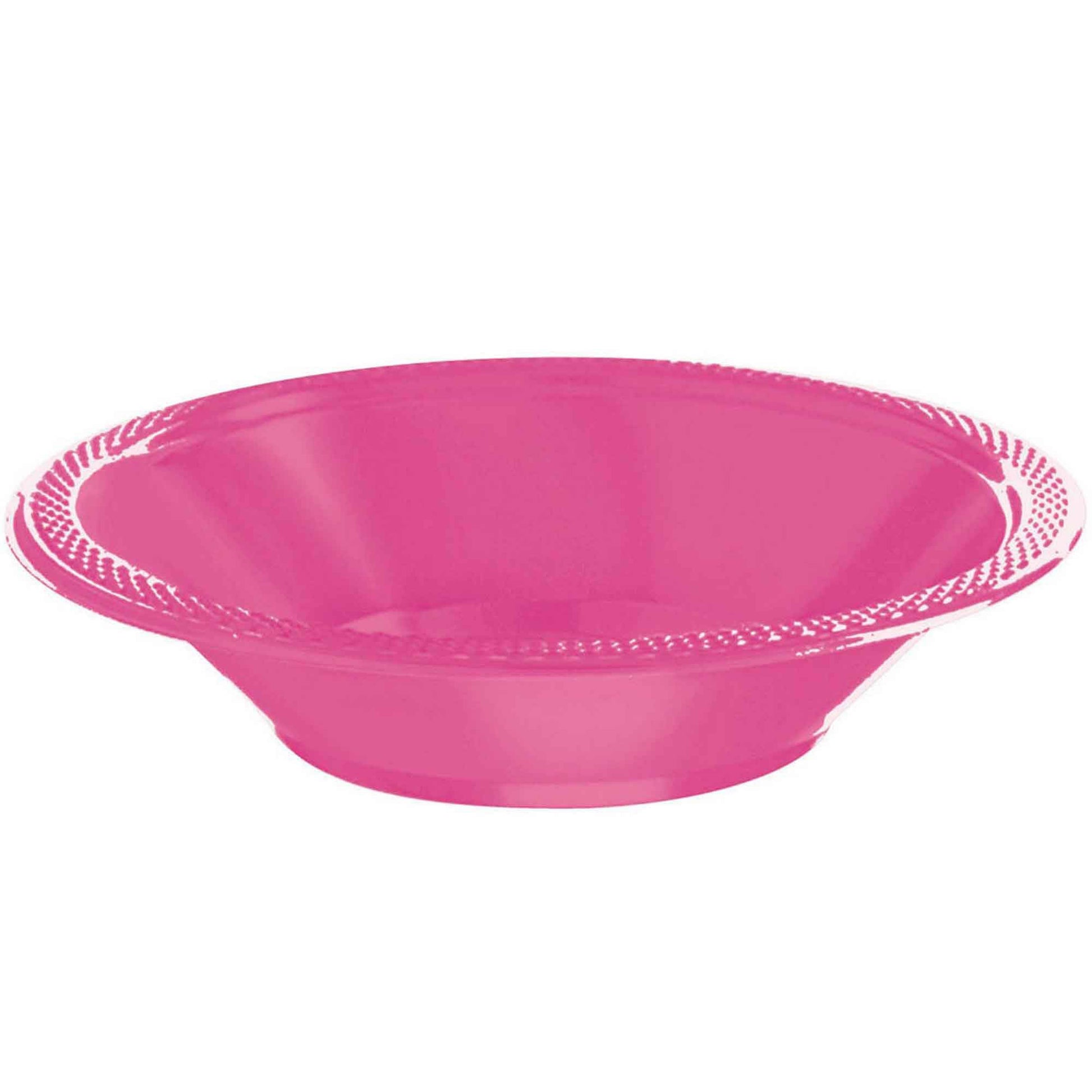 Plastic Bowl 12oz/355ml 20pk  Bright pink NIS Traders