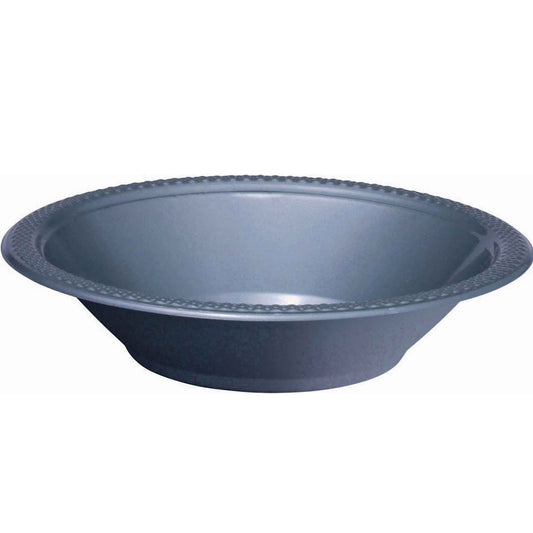 Plastic Bowls 355ml 20 Pack - Silver NIS Traders