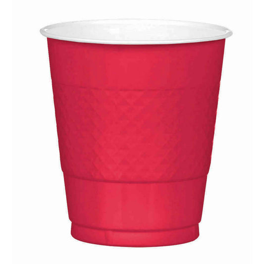 Plastic Cup 12oz/355ml 20pk Apple Red NIS Traders