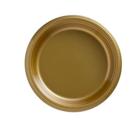 Plastic Plates 26cm 20pk-Gold Sparkle NIS Traders