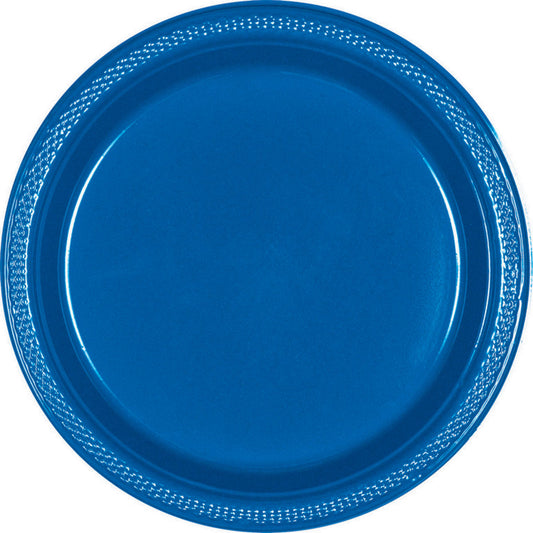 Plastic Plates 26cm 20pk-Royal Blue NIS Traders