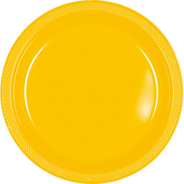 Plastic Plates 26cm 20pk- Yellow Sunshine NIS Traders