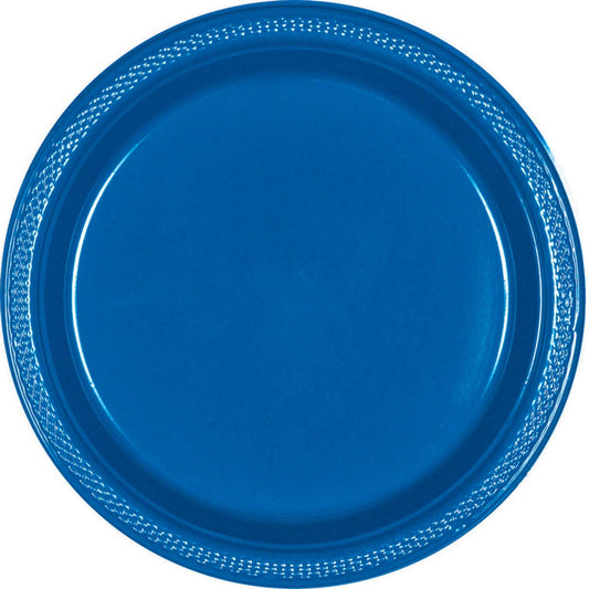 Buy Plastic Round Plates (9"/23cm) 20Pack- Bright Royal Blue at NIS Packaging & Party Supply Brisbane, Logan, Gold Coast, Sydney, Melbourne, Australia