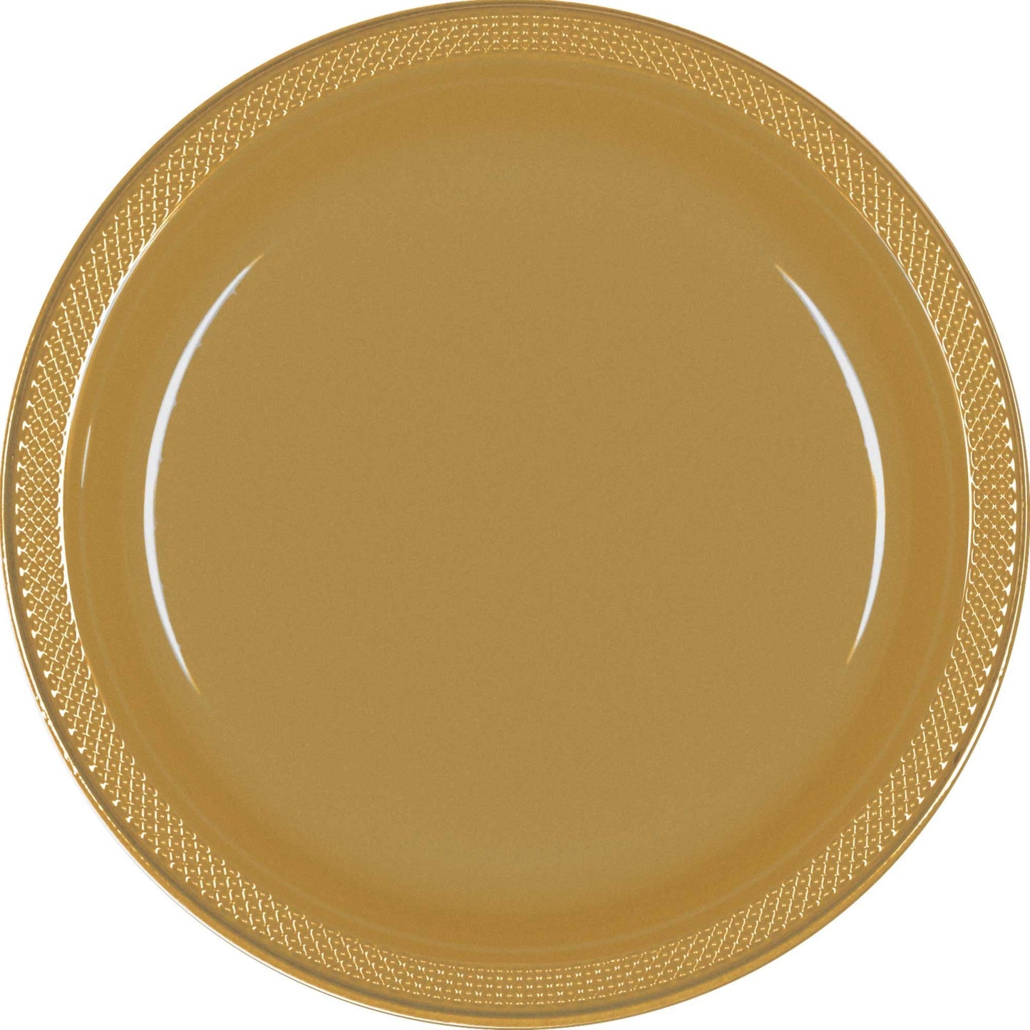 Buy Plastic Round Plates (9"/23cm) 20Pack- Gold at NIS Packaging & Party Supply Brisbane, Logan, Gold Coast, Sydney, Melbourne, Australia