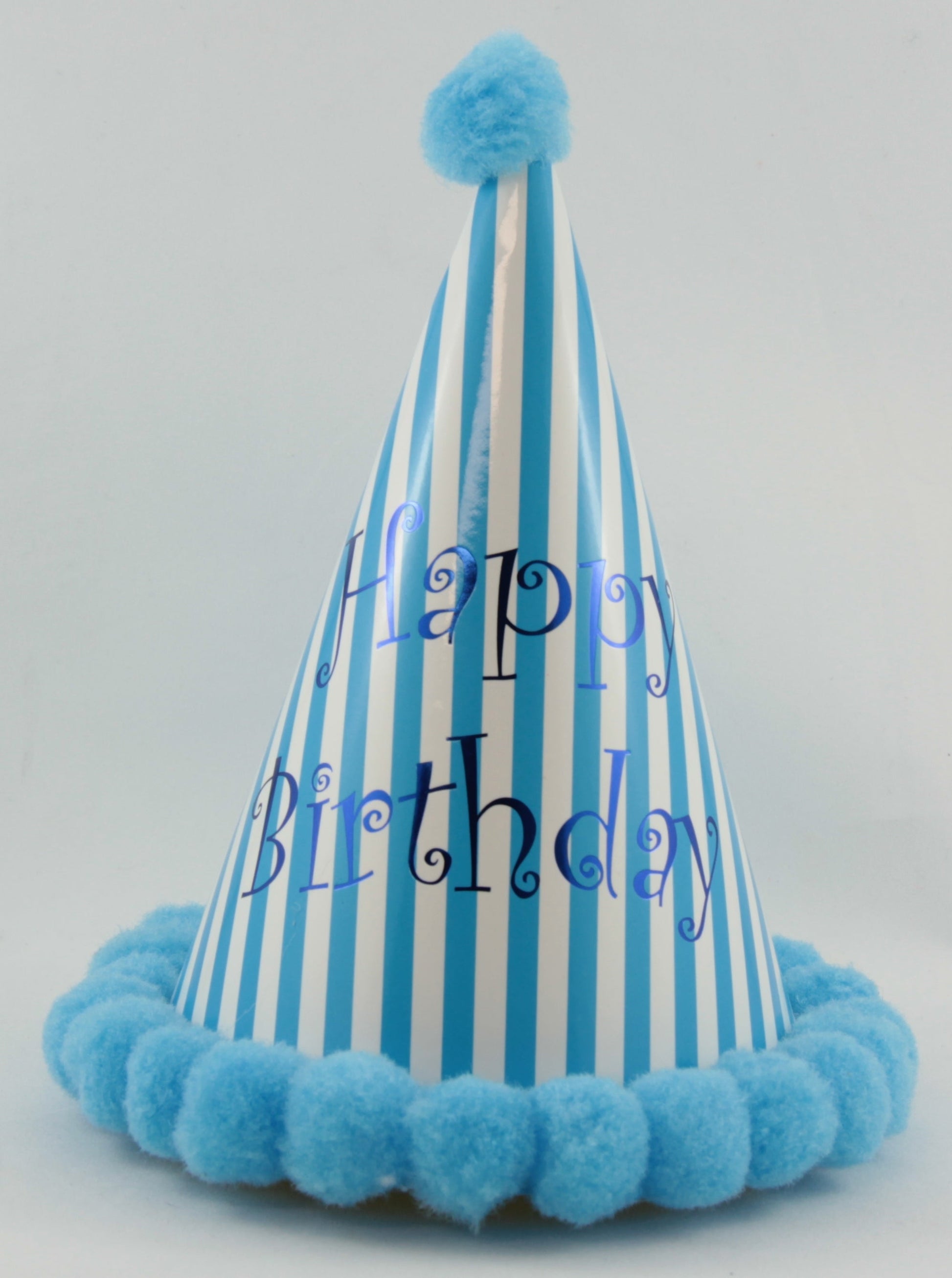 Buy Pom Pom Hats Happy Birthday Blues Assorted 1pc at NIS Packaging & Party Supply Brisbane, Logan, Gold Coast, Sydney, Melbourne, Australia