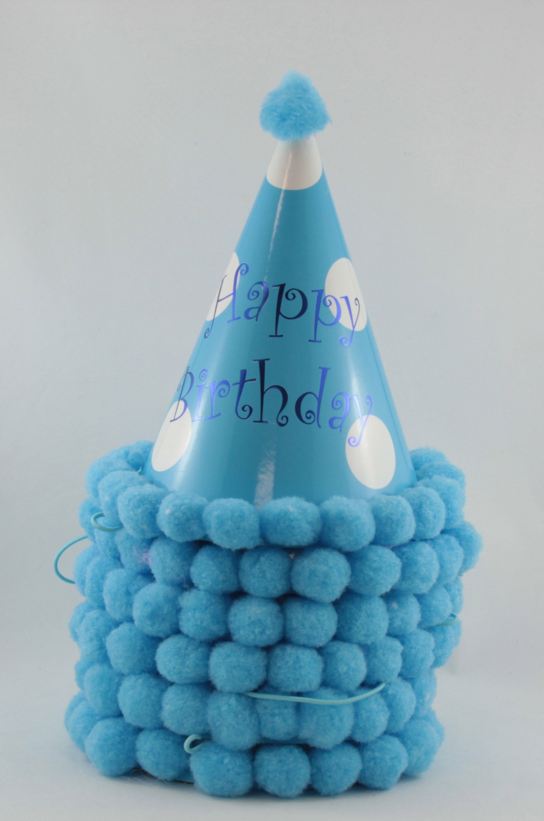 Buy Pom Pom Hats Happy Birthday Blues Assorted 1pc at NIS Packaging & Party Supply Brisbane, Logan, Gold Coast, Sydney, Melbourne, Australia