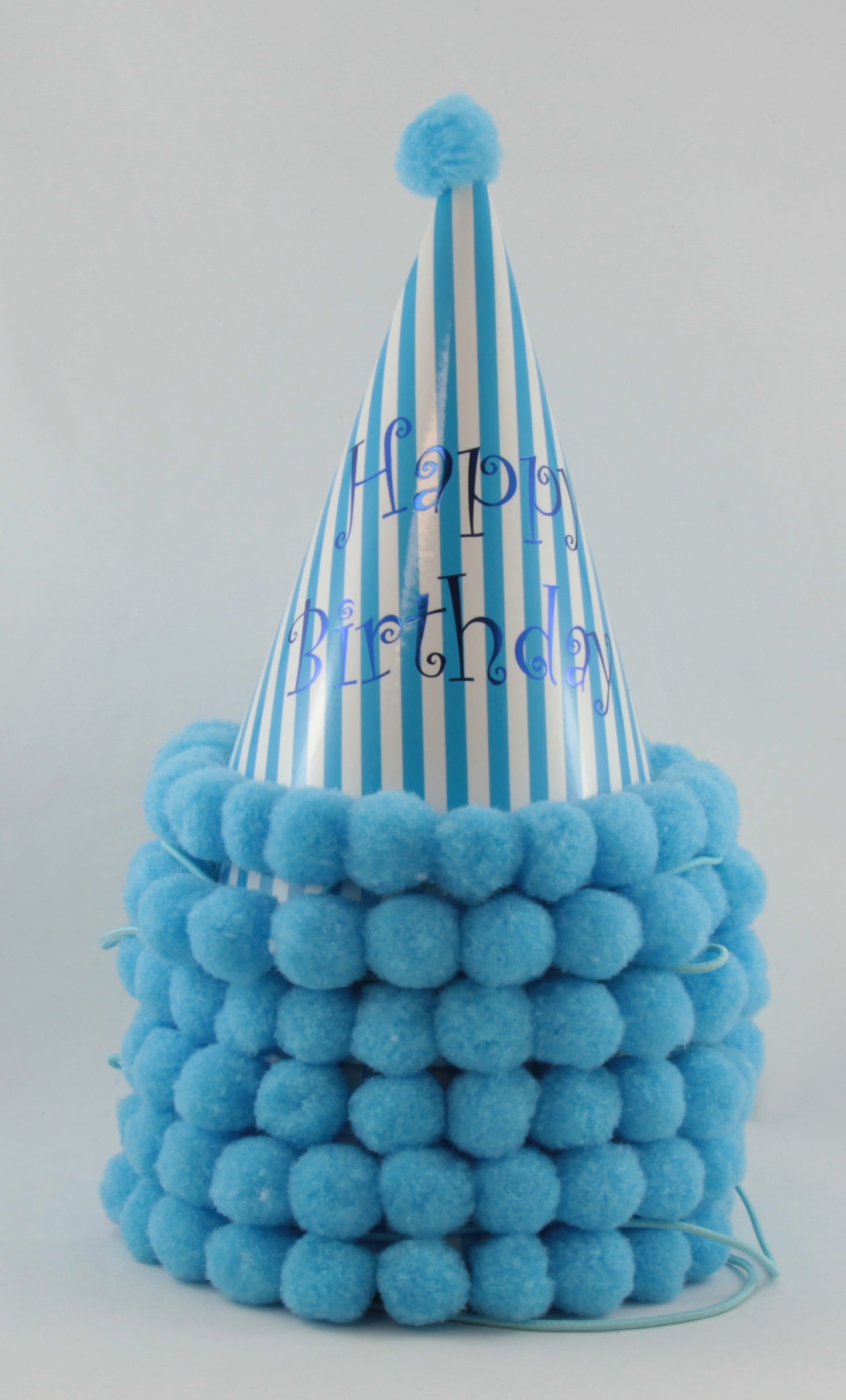 Buy Pom Pom Hats Happy Birthday Blues Assorted 1pc at NIS Packaging & Party Supply Brisbane, Logan, Gold Coast, Sydney, Melbourne, Australia