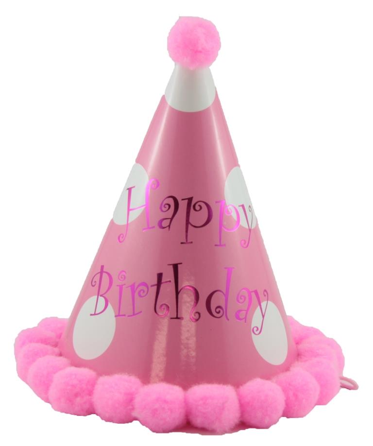 Buy Pom Pom Hats Happy Birthday Pinks Assorted 1pc at NIS Packaging & Party Supply Brisbane, Logan, Gold Coast, Sydney, Melbourne, Australia