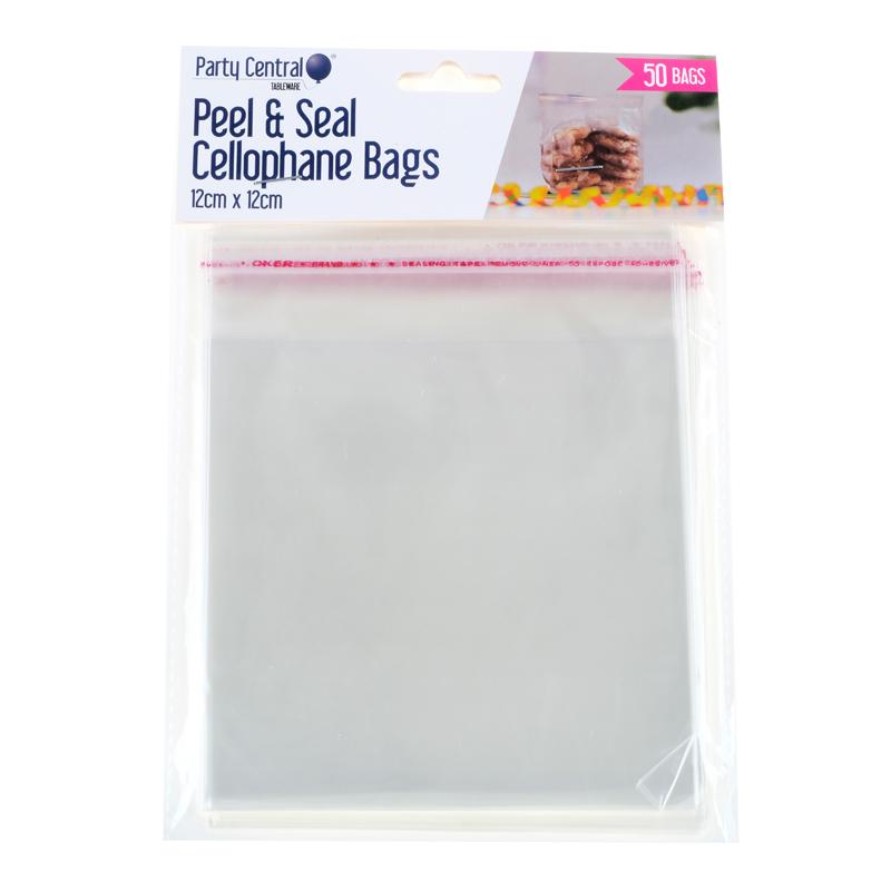 Premium Peel & Seal Cellophane Bags - 12cm x 12cm 50pk NIS Traders