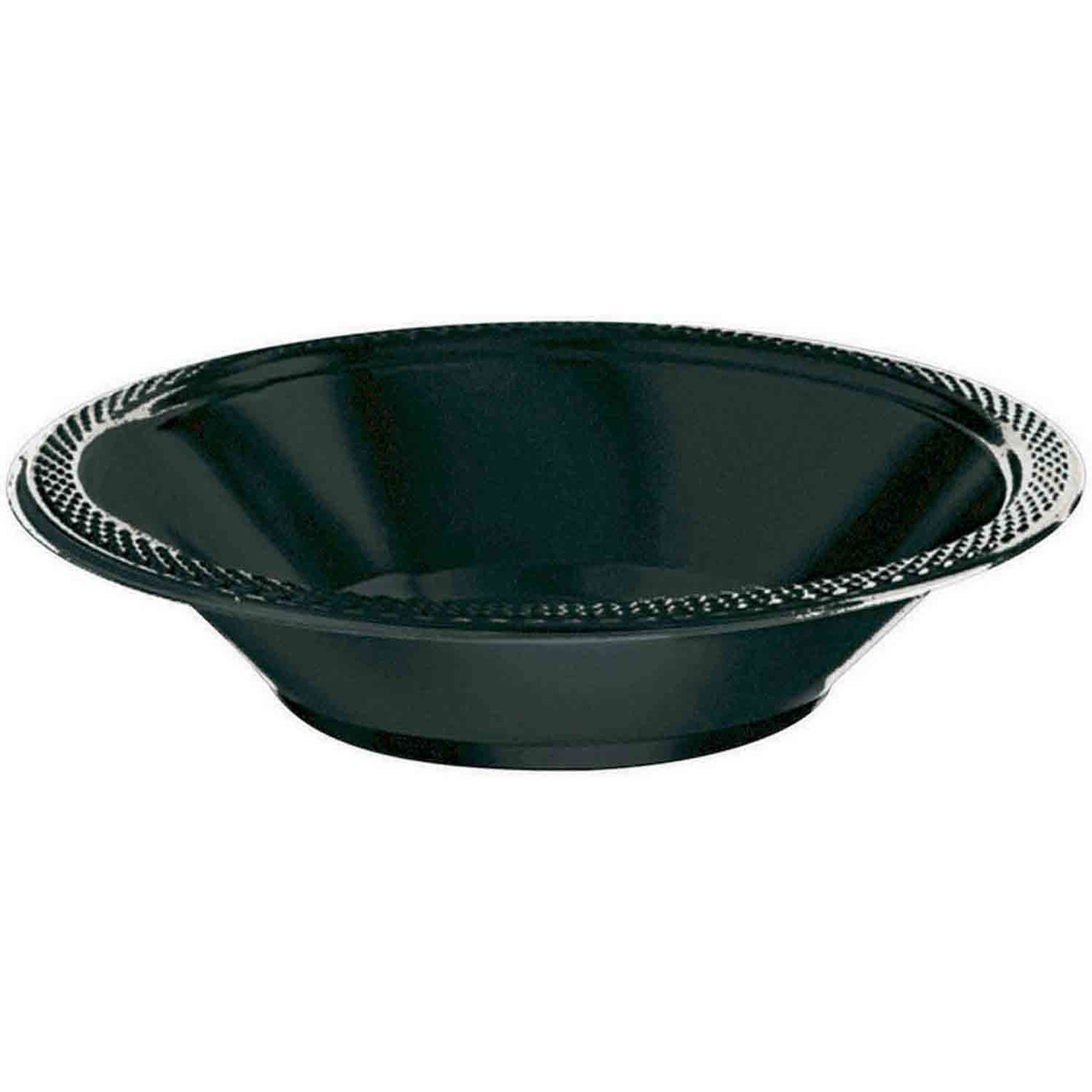 Premium Plastic Bowls 355ml 20 Pack - Jet Black NIS Traders