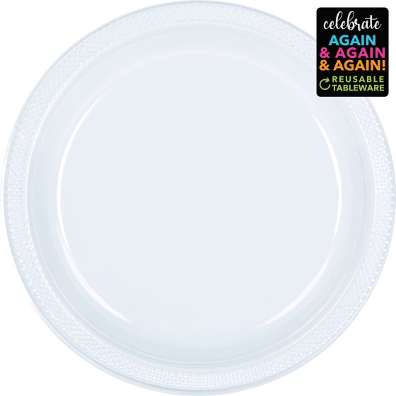 Premium Plastic Plates 26CM 20 PACK - CLEAR NIS Traders