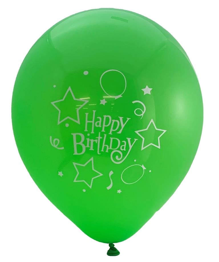 Buy Printed Happy Birthday 25cm Balloons at NIS Packaging & Party Supply Brisbane, Logan, Gold Coast, Sydney, Melbourne, Australia