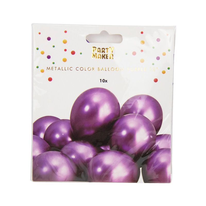 Buy Purple Metallic Balloon 30cm ( Chrome) 10pk at NIS Packaging & Party Supply Brisbane, Logan, Gold Coast, Sydney, Melbourne, Australia