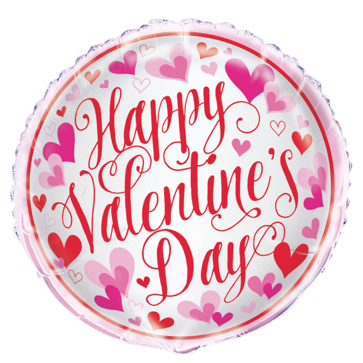 RED & PINK HEARTS HAPPY VALENTINE'S DAY 45cm Foil Balloon NIS Traders