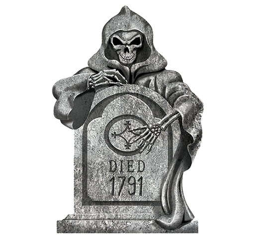 Reaper Tombstone Styrofoam Decoration NIS Traders