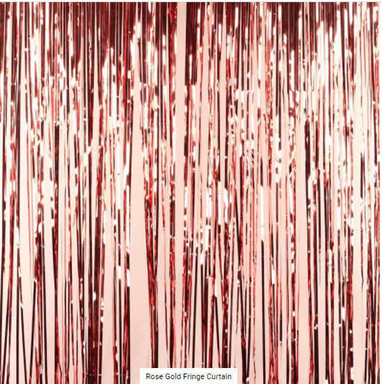 Buy Rosegold Curtain 90*200cm 1PC at NIS Packaging & Party Supply Brisbane, Logan, Gold Coast, Sydney, Melbourne, Australia