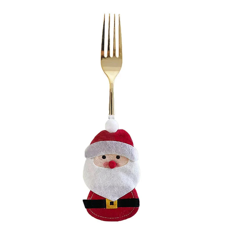 SANTA CHRISTMAS Cutlery Cover 13cm 1pc NIS Traders