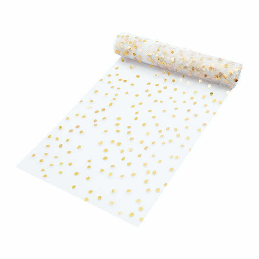 SCATTERED GOLD GLITTER TABLE RUNNER (1 PC) NIS Traders