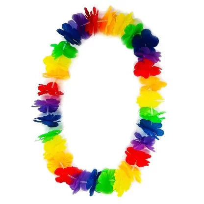 SMALL PETAL LEI 50cm - Rainbow 1pc NIS Traders