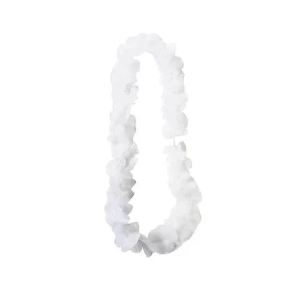 SMALL PETAL LEI 50cm - White 1pc NIS Traders