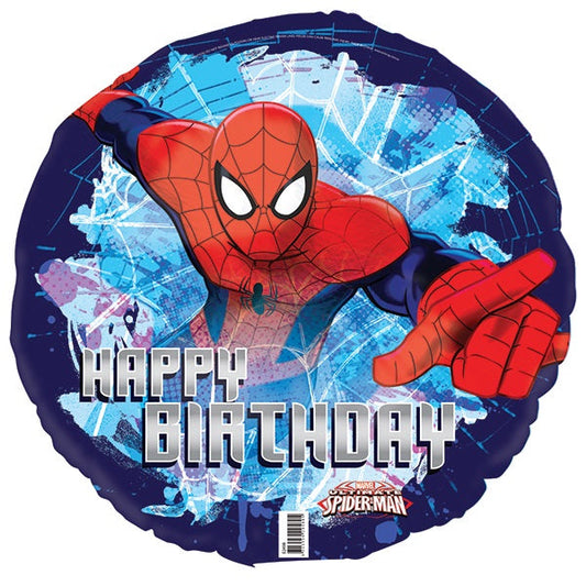 SPIDERMAN Happy Birthday Printed Foil Balloon 45cm NIS Traders