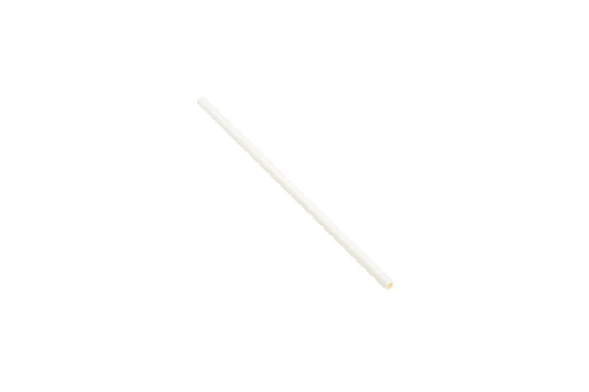 White FSC Paper Straw 6mm x 197mm 50pk