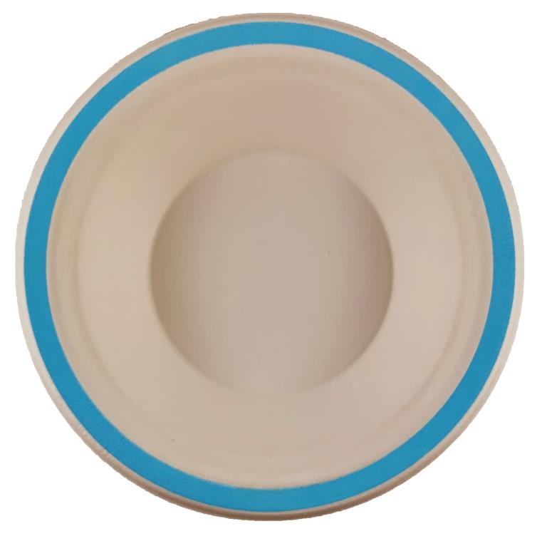 Buy SUGCANE BOWL 160MM LIGHT BLUE EDGE P10 at NIS Packaging & Party Supply Brisbane, Logan, Gold Coast, Sydney, Melbourne, Australia