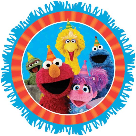 Sesame Street Expandable Pull String Drum Pinata NIS Traders