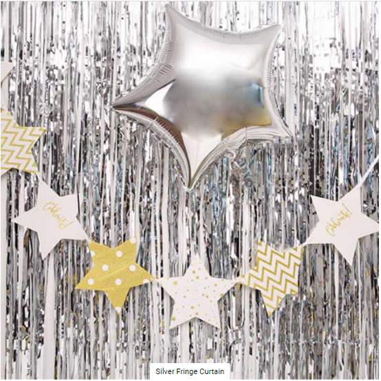 Buy Silver Curtain 90*200cm 1PC at NIS Packaging & Party Supply Brisbane, Logan, Gold Coast, Sydney, Melbourne, Australia