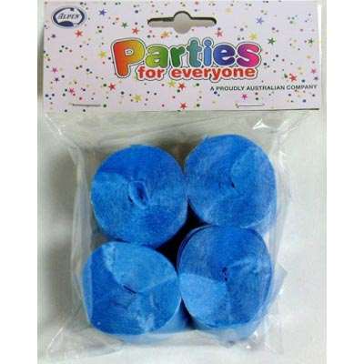 Sky Blue Streamer Crepe Pack of 4 NIS Traders