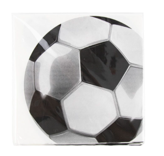 Buy Soccer Napkins 33*33cm - 16Pack at NIS Packaging & Party Supply Brisbane, Logan, Gold Coast, Sydney, Melbourne, Australia