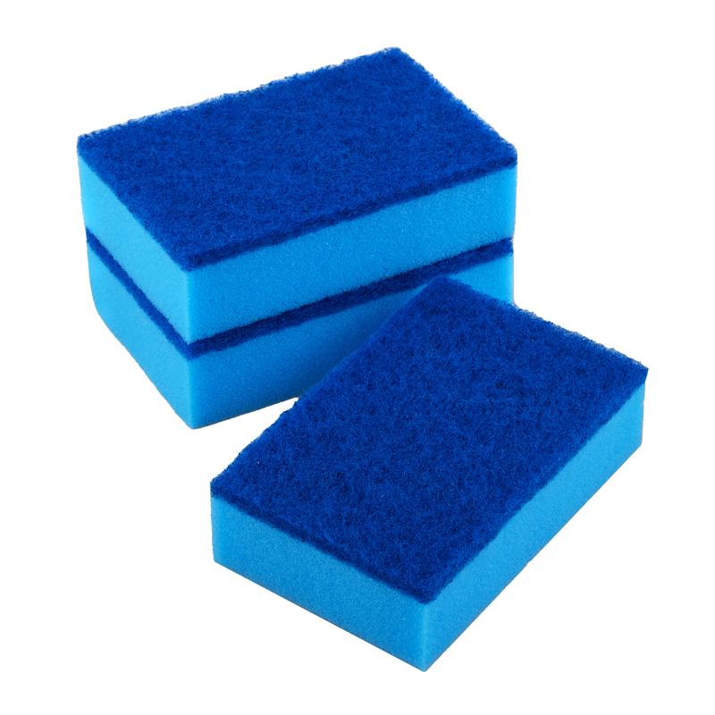 Sponge With Top Scourer 3pk - 12.5cm x 8.3cm x 3.5cm NIS Traders