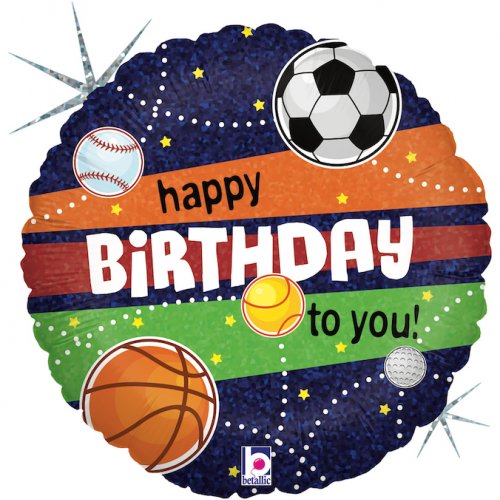 Sports Birthday 18Inch Round Foil Balloon 1pc NIS Traders