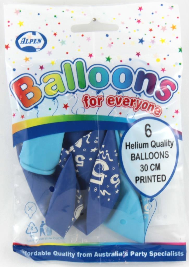 Buy Standard Blue 2Side Print Balloons #5 at NIS Packaging & Party Supply Brisbane, Logan, Gold Coast, Sydney, Melbourne, Australia