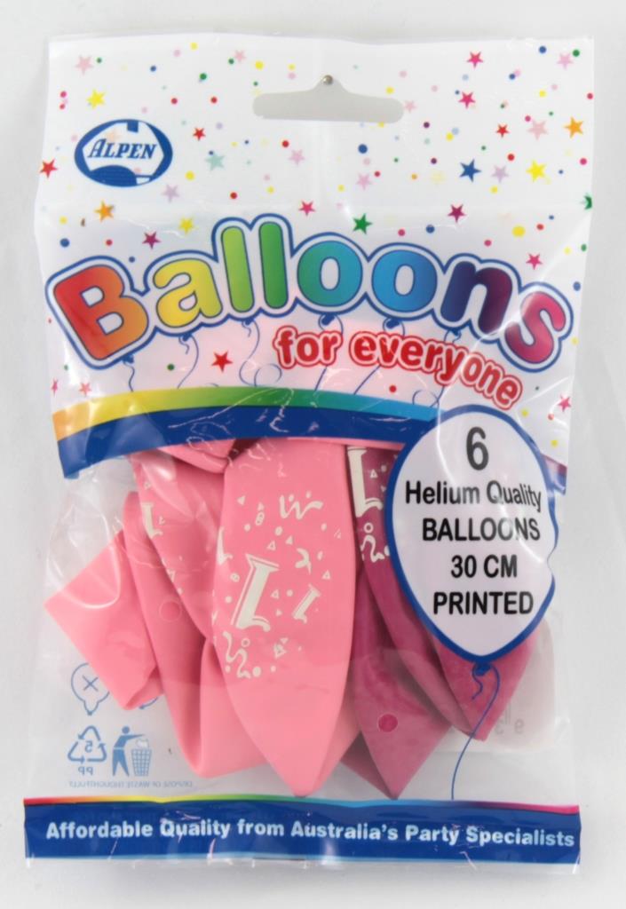 Buy Standard Light & Dark Pink 2Side Print Balloons #1 at NIS Packaging & Party Supply Brisbane, Logan, Gold Coast, Sydney, Melbourne, Australia