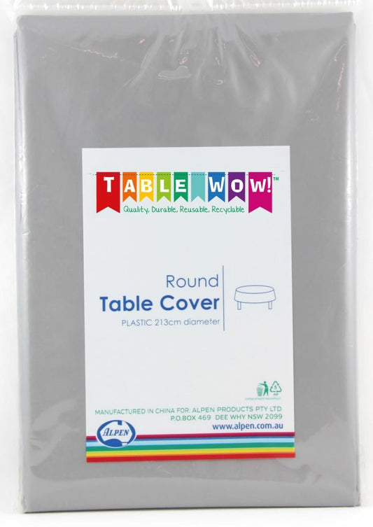 Buy TABLE COVER ROUND SILVER at NIS Packaging & Party Supply Brisbane, Logan, Gold Coast, Sydney, Melbourne, Australia