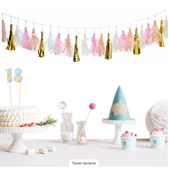 Buy Tassels Bunting 2.5m Long at NIS Packaging & Party Supply Brisbane, Logan, Gold Coast, Sydney, Melbourne, Australia