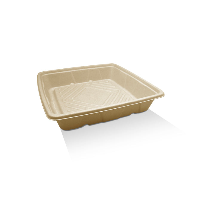 Sugarcane Unbleached Catering Platter 10" With Clear Lid (1PC)