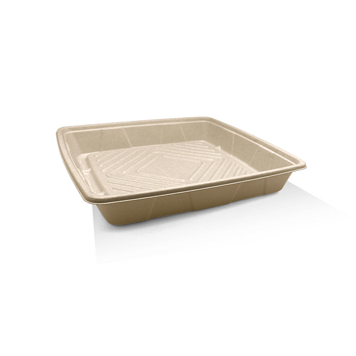 Sugarcane Unbleached Platter 12" With Clear Lid (1 PC)