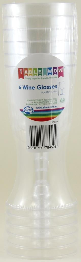 Buy WINE GLASSES 170ml P6 at NIS Packaging & Party Supply Brisbane, Logan, Gold Coast, Sydney, Melbourne, Australia