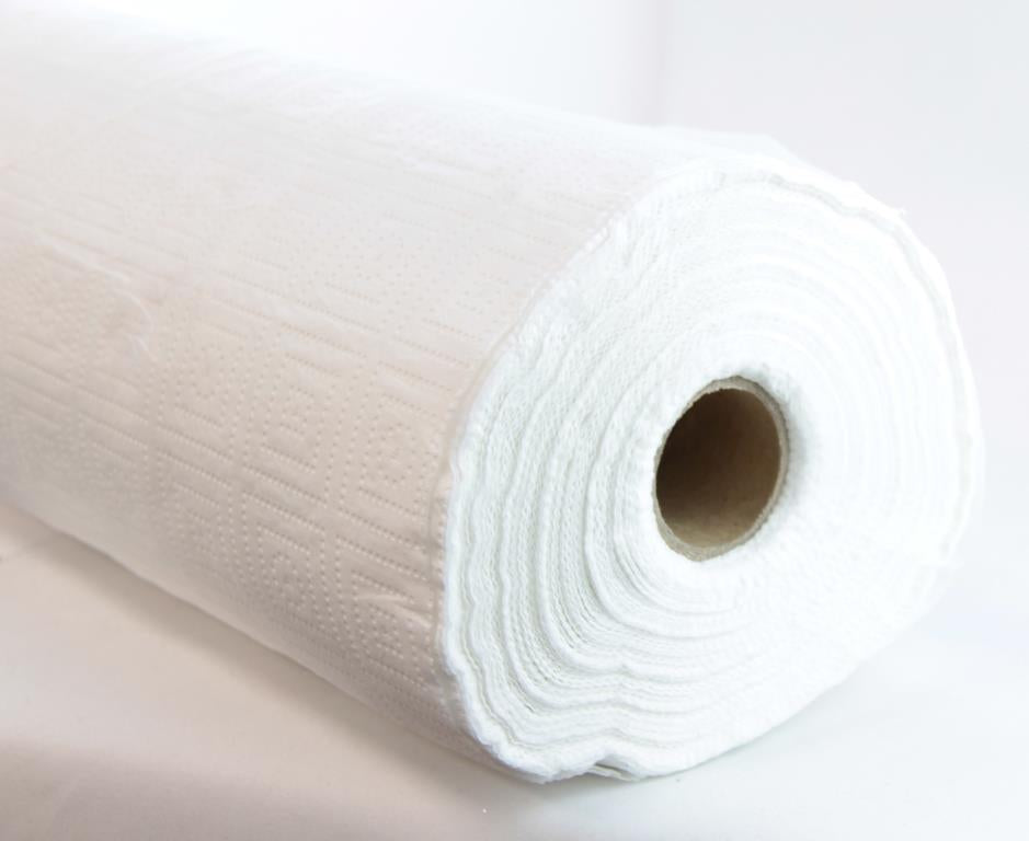 Buy White Table cover Roll 3ply Tissue+Poly Back 1.12x50m at NIS Packaging & Party Supply Brisbane, Logan, Gold Coast, Sydney, Melbourne, Australia