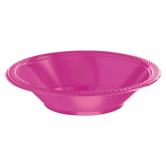 Plastic Reusable Magenta Bowls 20pk 355ml/12oz