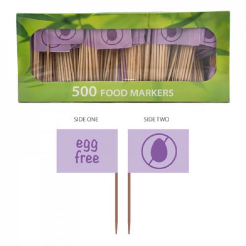 Food Markers "Egg Free" Box 500