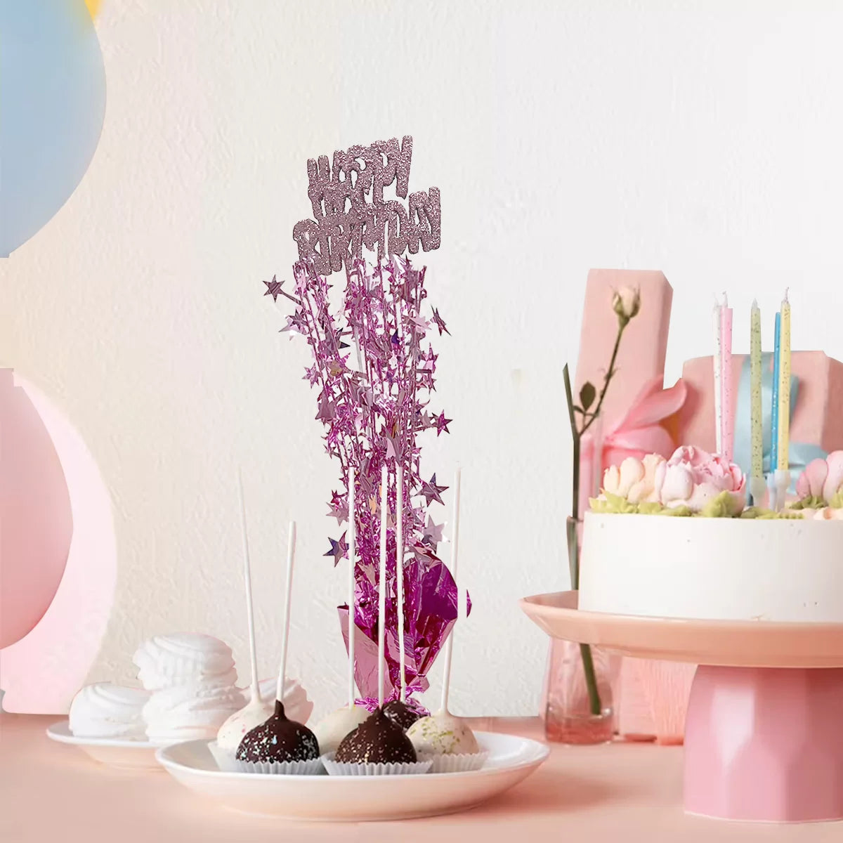 CENTREPIECE HAPPY BIRTHDAY– PINK