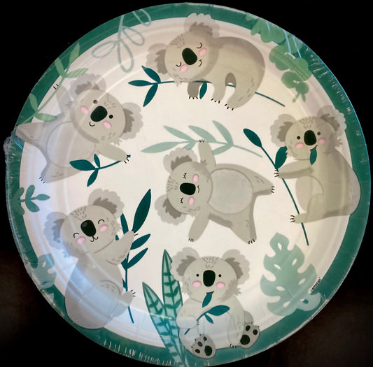 Koala Paper plates 8pk 9" 22.9cm