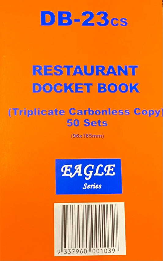 Carbonless Triplicate Docket Book 96×165mm (50sets×3pages) 1PC