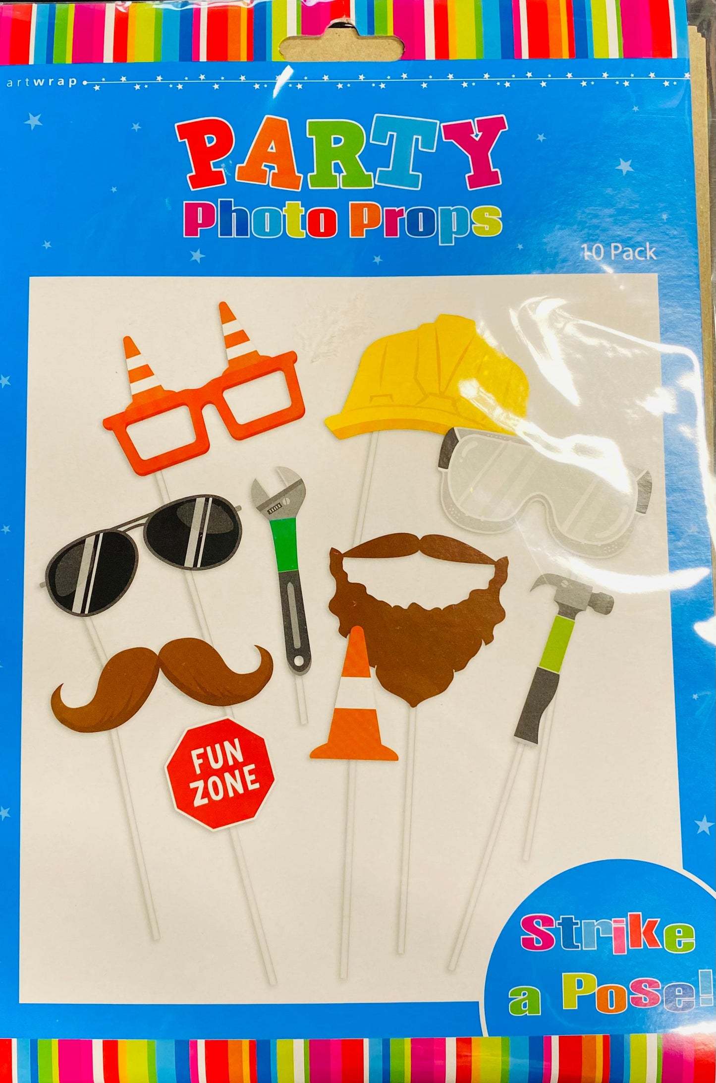 Construction Party Photo Props 10pk