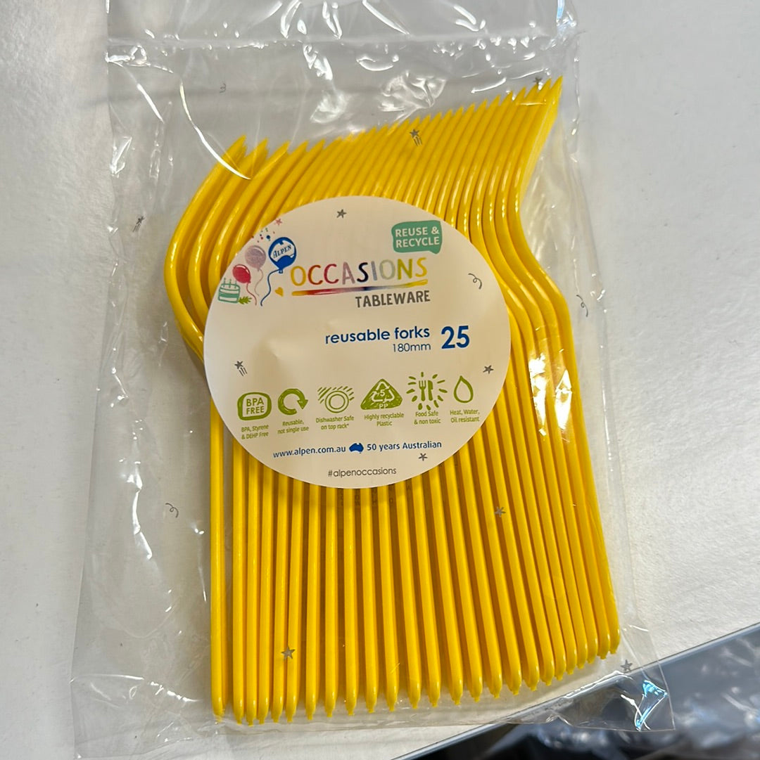 Yellow fork 25pk