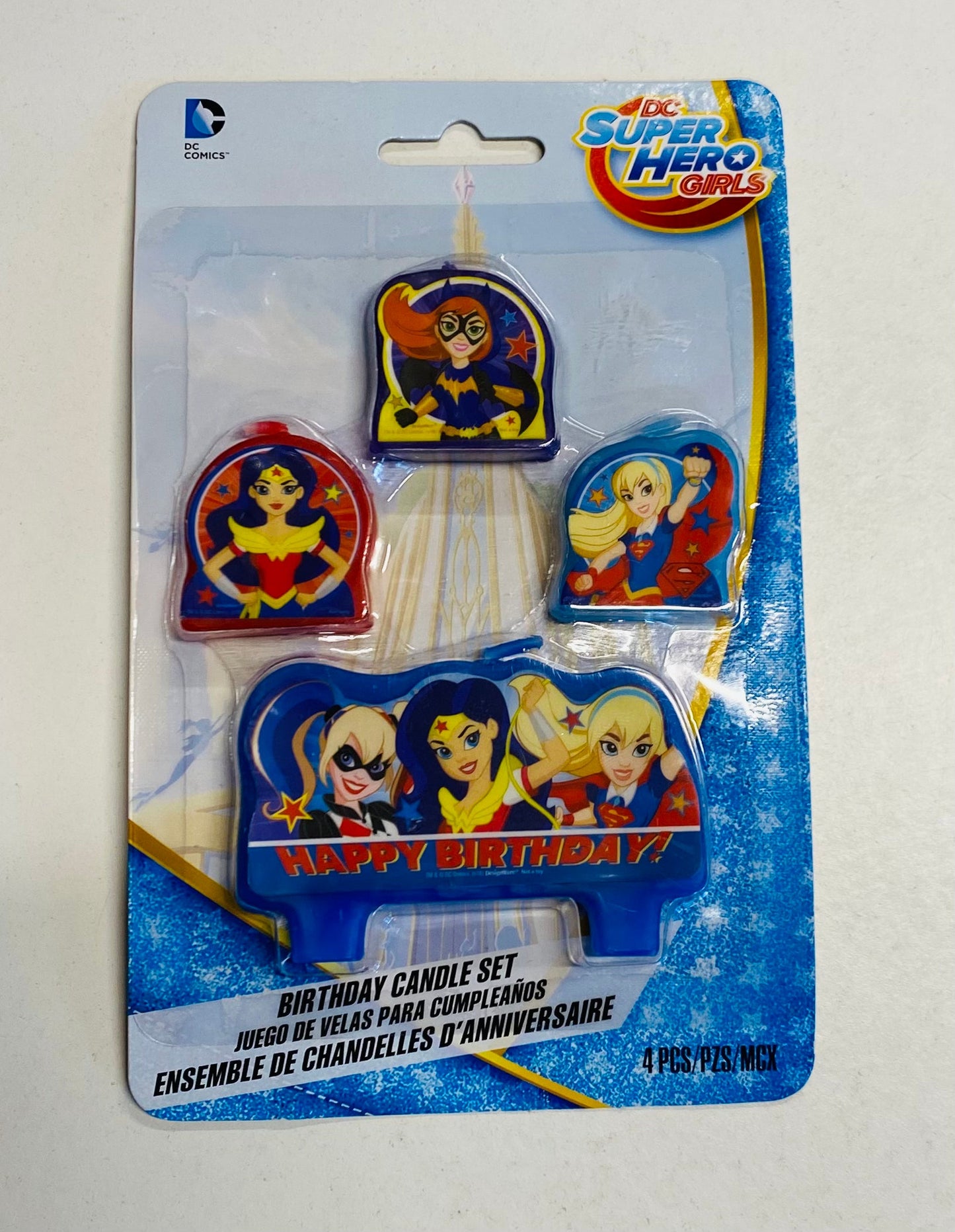 DC Superhero Girls Birthday Candles Set of 4