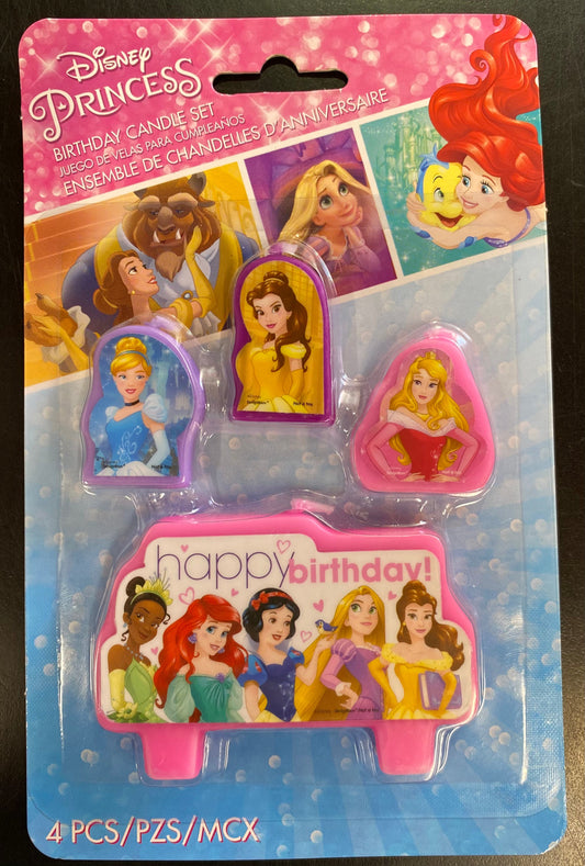 Disney Princess Birthday Candle Set 4pk